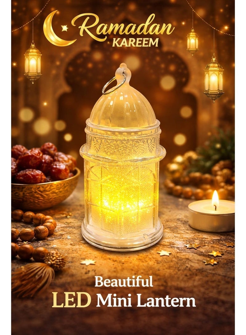 مصباح معلق مزخرف بإضاءة LED على طراز رمضان كريم، مزين بالخط العربي الإسلامي - Image 1